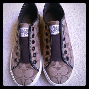 Coach signature sneakers slip ons